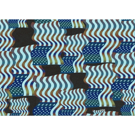 Ahgly Company Machine Washable Indoor Rectangle Transitional Northern Lights Blue Area Rugs, 3' x 5'