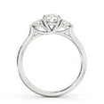 thumbnail image 3 of Ethan Jewel 1.7 Ct Round Cut Moissanite Wedding Rings - 14K White Gold Plated Rings - 3 Stone Engagement Wedding Women's Rings - Engagement Wedding Prong Setting Rings for Women's - Gift for Hers, 3 of 4