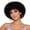 Black, variant on Underwraps Short Brown Wig, Curly Dark Faux Hairpiece For Adult Halloween Costumes, 1970s Disco Theme Parties, Retro Carnival Dress Up Cospaly One Size