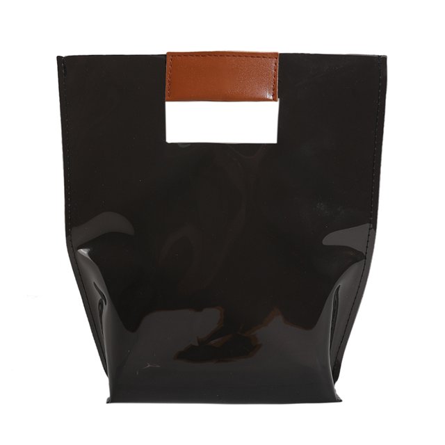 Bolsas Transparentes Bolsos transparentes para mujer Bolsos de almacenamiento de embrague de playa de PVC transparente simple (negro) Likrtyny Para Estrenar
