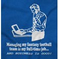 thumbnail image 2 of Full Time Job Fantasy Football Sports Men's Big & Tall Graphic Zip Up Hoodie Brisco Brands 2X, 2 of 5