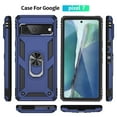 thumbnail image 2 of SaniMore Tri-layer Case for Google Pixel 8 6.3" 2023, 360° Rotating Holder/Kickstand Rugged PC Back + TPU Bumper Magnetic Car Mount Anti-fingerprint Anti-fall Heavy Duty Protective Case, Blue, 2 of 7