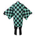 thumbnail image 5 of Demon Slayer Kimono Kamado Tanjirou Cosplay Costume Halloween Anime Uniform Set For Adult Kids V 7 piece set 130, 5 of 5