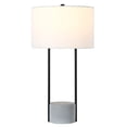 thumbnail image 3 of Henn&Hart 14" Blackened Bronze/Concrete Metal/Concrete/Fabric Table Lamp, 3 of 9
