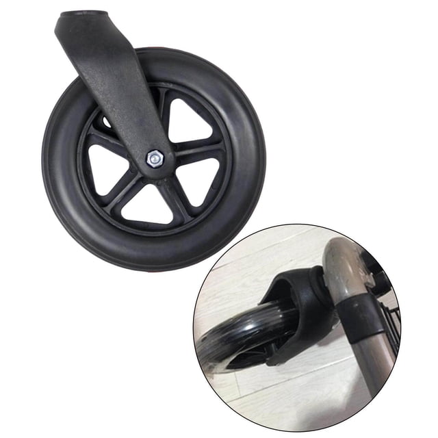 pitrice Accessoires de Fourche avant pour Fauteuils Roulants pour Fourche de Fauteuil Roulant Roues à Roulettes de Remplacement Roues avant de Fauteuil Roulant Trousse de Roue de 8 Pouces
