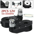 thumbnail image 1 of 1 Pair 12V 30000RPM Electric Motor with Gear Box for Kids Ride On, 1 of 12