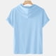 thumbnail image 4 of Camiseta con capucha ajustable de manga corta para hombre: color liso, mezcla de algodón, informal, para fiestas y actividades al aire libre, 4 of 4