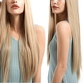 thumbnail image 2 of Peluca Sintética Spptty Rubia Recta Larga Ondulada Flequillo Completo Mujer, 2 of 7