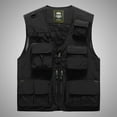 thumbnail image 1 of Men Vest Mesh Jackets with Pockets V-Neck Sleeveless Outdoor Work Fishing Photo Camping, 1 of 6