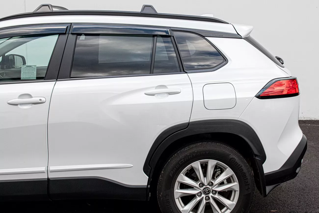 Replacement For 2022-Present Toyota Corolla Cross Models | EOS Visors Tape-On Style Side Vents Window Visor Rain Guard Deflectors DWV-V249