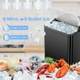 thumbnail image 5 of Ice Maker, 9 Cubes in 6 Mins, 26lbs/24Hrs, Portable Countertop Icemaker, Self Cleaning Quiet 2 Sizes, with Ice Scoop, for Home/Kitchen/Camping/RV, Black, 5 of 8
