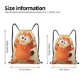 thumbnail image 2 of Pofeuu Garfield for Water-Resistant 210D Drawstring Bag Compact Foldable Design Gym Yoga Travel Essentials Lightweight Carryall-Medium, 2 of 6
