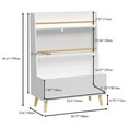 thumbnail image 3 of Yoneston 3-Tier Kids Book Rack Storage Bookshelf, Toy Storage Cabinet Organizer for Kidsroom Playroom, White, 3 of 10