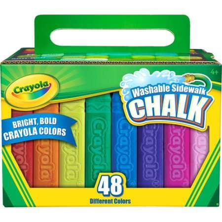 Crayola Washable Sidewalk Chalk, 48 Count