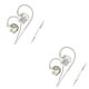 thumbnail image 3 of Matsuzay Auriculares con cable de 3,5 mm Auriculares dinámicos tipo C con micrófono Estéreo Auriculares manos libres Computadoras Transparentes con Transparente con micrófono 2piezas, 3 of 5