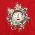 thumbnail image 2 of Rick and Morty Multiple Morty Unisex Adult Pull-Over Hoodie, Red, Small, 2 of 5