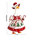 thumbnail image 3 of Qjidjing Porch Christmas Goose Outfits with Bells, for 23 inch Goose Statue, Outdoor Yard Lawn Garden Patio Christmas Holiday Decor, Red-3, 3 of 7