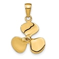 thumbnail image 3 of Real 14kt Yellow Gold Polished 3-D Propeller Pendant; for Adults and Teens; for Women and Men, 3 of 5