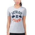 thumbnail image 4 of Women's G-III 4Her by Carl Banks Heather Gray Detroit Tigers Super-Slim Fit Lightweight City Graphic T-Shirt, 4 of 5