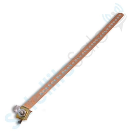 

SatelliteSale Copper Coated Grounding Strap 12 Flexible and Adjustable Pack of 1