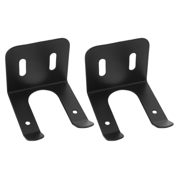 LOLIPPYY 2-Pack Heavy Duty Black Metal Garage Wall Shelving Brackets for Leaf Blower, Trimmer, Chainsaw Storage