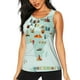 thumbnail image 1 of Fotbe World Travel Map Blusas Sin Mangas para Mujer – Estilo Casual, Corte Suelto, Slim-Fit, Cuello Redondo Deportivo, Tops de Verano para Gimnasio y Yoga-X-Large, 1 of 7