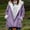 Light Purple, variant on Azrian Women Winter Plus Size Solid Jacket,Plus Velvet Coat,Fashion Long Sleeve Horn Buckle Pocket Overcoat Tops