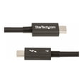 thumbnail image 3 of StarTech.com 1.6ft (50cm) Thunderbolt 4 Cable, 40Gbps, 100W Power Delivery, 4K/8K Video Support, Intel-Certified Thunderbolt Cable - Compatible w/ USB4/Thunderbolt 3/USB 3.2/USB Type-C/DisplayPort (TBLT4MM50CM) - Thunderbolt cable - Thunderbolt 4 (M) to Thunderbolt 4 (M) - USB4/Thunderbolt 3/USB 3.2/USB Type-C/DisplayPort - 1.6 ft - 4K support, 8K support, passive, USB Power Delivery (100W) - black, 3 of 7