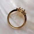 thumbnail image 3 of 2.50Ct Oval Cut Lab Created Diamond Women Cluster Engagement Ring 14K Yellow Gold Plated, 3 of 4