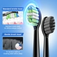 thumbnail image 3 of JTF Sonic Electric Toothbrush for Adults and Kids with Travel Case and 6 Brush Heads, 5 Modes 40000 VPM Rechargeable Power Toothbrush with Wireless Charger, IPX7 Waterproof 60-Day Battery Life, Black, 3 of 10