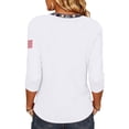 thumbnail image 5 of Fabrcox S-5XL 1776-2026 250 Anniversary USA Shirt Flag Print 3/4 Length Sleeve Womens 4th of July Tops We the People Celebration Freedom Patriotic Shirts for Women Funny, 5 of 5