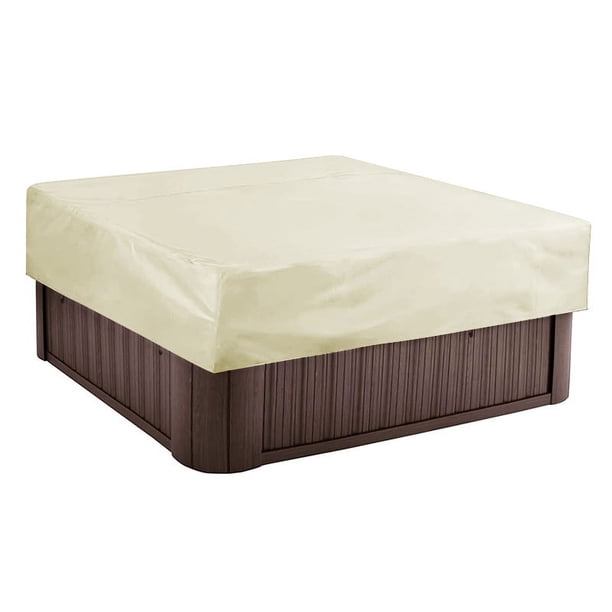 Cubierta de bañera cuadrada para exteriores, cubierta impermeable para techo de bañera de hidromasaje, cubierta antipolvo plateada a prueba de lluvia
