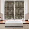 thumbnail image 2 of Ambesonne Damask Kitchen Curtains, Victorian Rococo Style Motif, 55"x45", Dark Grey and Tan, 2 of 3