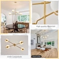 thumbnail image 3 of 4 Lights Gold Sputnik Chandelier Globe Chandeliers, L31" Large Mid Century Long Ceiling Pendant Light Fixtures with Milk Glass Globe Shades for High Ceiling Living Room Foyer Dining Room Bedroom, 3 of 7