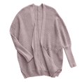 thumbnail image 4 of felwors Women's 2025 Fashion Casual Oversized Open Front Batwing Long Sleeve Knit Cardigans Sweaters Outerwear Coats Purple, M, 4 of 5