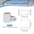 thumbnail image 2 of 50Pcs 3/32" Aluminum Crimping Loop Sleeve for Wire Rope and Cable, Double Holes, 2 of 6