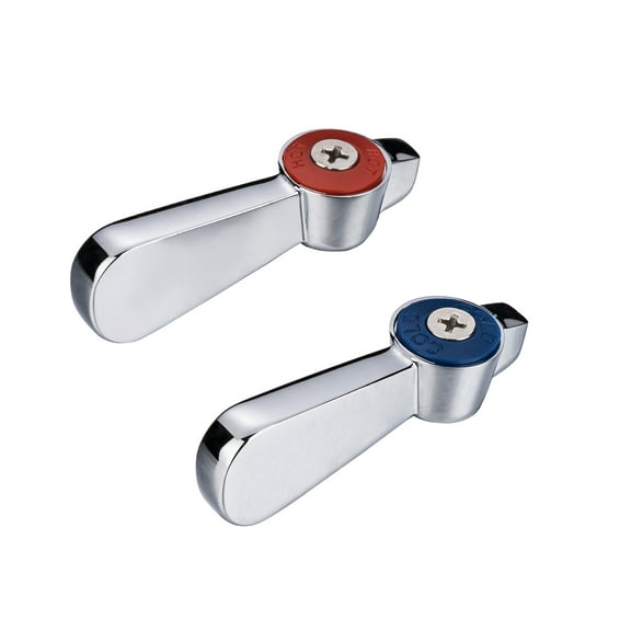Commercial Faucet Parts Kitchen Faucet Handle Replacement Kit - 2 Pack Lever Handles 0.43" Round Stem Hole Fits Most 3/8" Shaft, Ideal for Kitchen, Laundry, Restaurant, and Industrial Use
