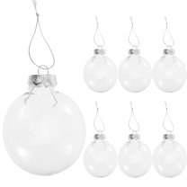 6 Pcs Clear Christmas Ornaments Balls Decorations
