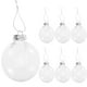 thumbnail image 4 of GOOHOCHY 6 bolas navideñas de plástico de 8 cm, esferas planas transparentes, rellenables, para colgar, para manualidades, decoración de bodas y árboles de Navidad., 4 of 8