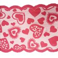 thumbnail image 2 of Nappe en Dentelle Rouge de Noël Chemin de Table en Forme de Cœur Décoration de Mariage Fête, 2 of 5