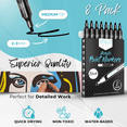 thumbnail image 4 of Black Acrylic Paint Pens | 8-Pack | Medium 2-3mm Tip | Premium Paint Markers by Utillo Craft, 4 of 8