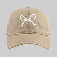thumbnail image 2 of Sun Hats for Women Women Cute Bow Preppy Trucker Sun Cap Hiking Travel Khaki One Size, 2 of 4
