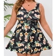 thumbnail image 2 of CHGBMOK Women's One Piece Swimdress Skirted Swimsuit Plus Size Tummy Control Bathing Suit, 2 of 7