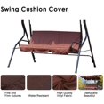 thumbnail image 4 of Outdoor Swing Seat Seater Chair Waterproof Cushion Replacement Swing Cushion Cover for Patio Garden Yard, 4 of 6
