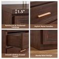 thumbnail image 5 of Joaxswe 5 Drawer Walnut Vertical Dresser, Wood Storage Cabinet with Easy Pull Out Handles for Living Room, Chest of Drawers for Bedroom, 5 of 11