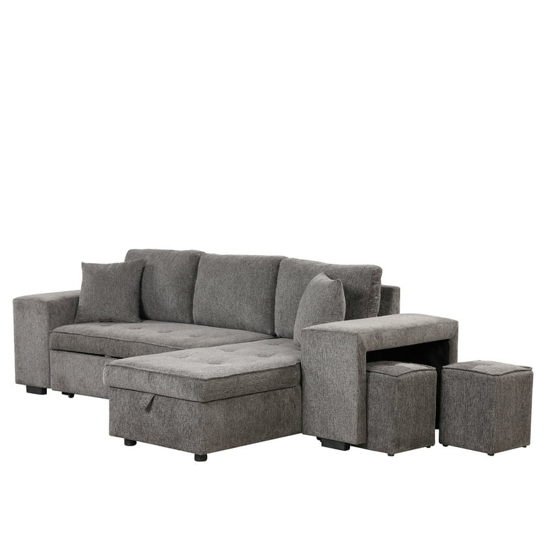 Charcoal grey outlet sleeper sofa