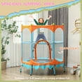 thumbnail image 4 of Qaba Trampoline pour Enfants, Trampoline pour Tout-Petits de 4,6 Pi Intérieur Extérieur, Bleu, 4 of 9