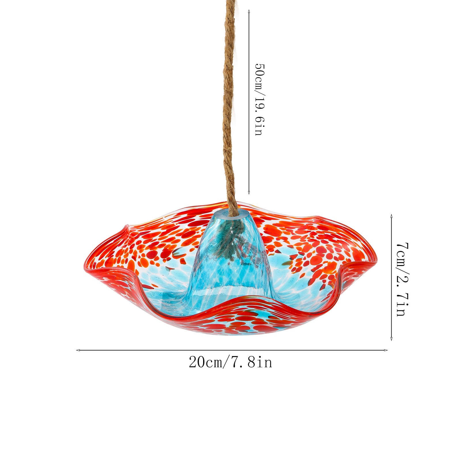 ZLBDYG Outdoor Hanging Bird Feeder – Windproof & Rainproof Wild Bird Feeding Station with 3 Hooks, Colorful Garden Decor for Backyard, Patio & Birdwatching Enthusiasts