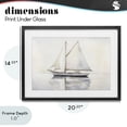 thumbnail image 4 of Stupell Industries Tropical Neutral Sailboat Reflection Black Framed Print Under Glass, 20 x 14, by Petals Prints Design, 4 of 8