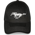 thumbnail image 2 of Ford Mustang Pony Logo Baseball Cap Car Auto Racing Hat Black Official Licensed, 2 of 4
